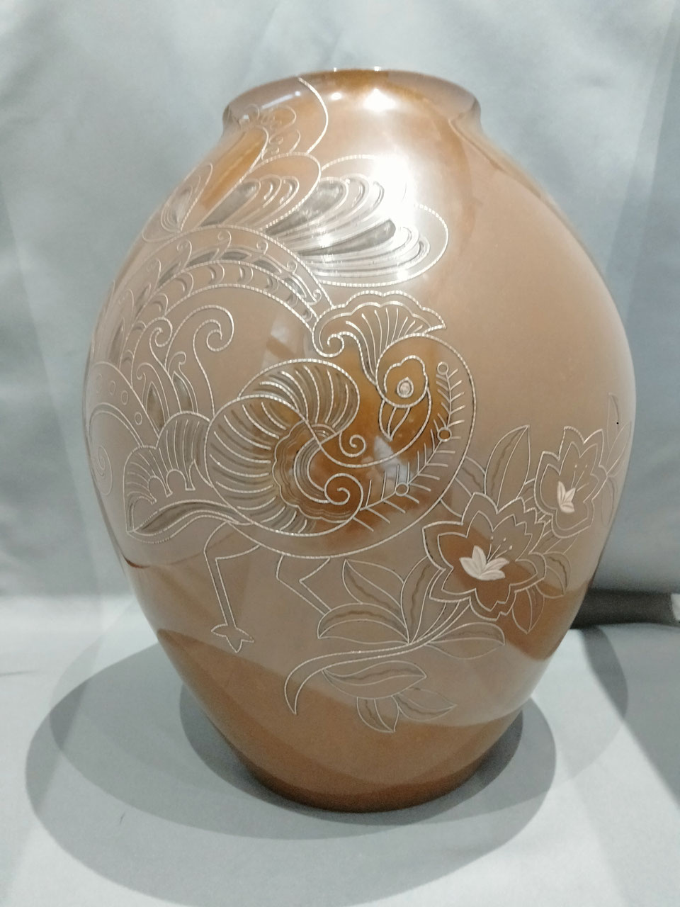中国美術 緑釉 貼蓮花魚紋 装飾壷 高27.5cm(LC150) 【公式通販】