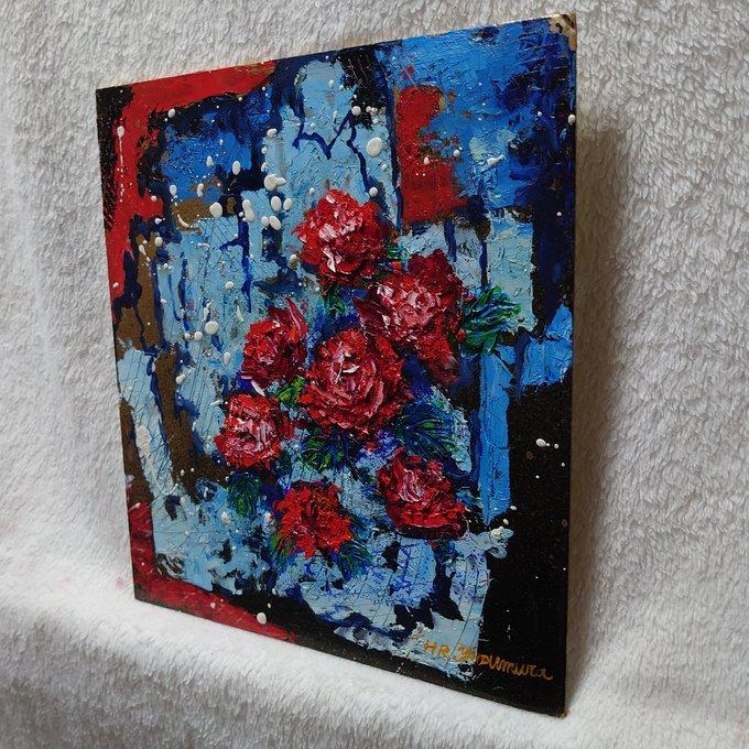 油絵 絵画 薔薇No.010