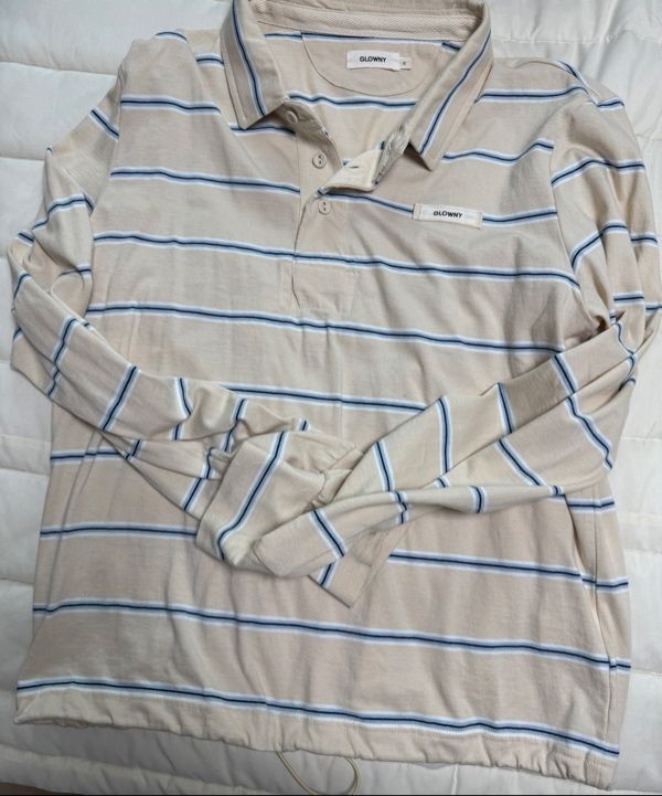 MUSINSA | GLOWNY TERRY PK LONG SLEEVE (CREAM)