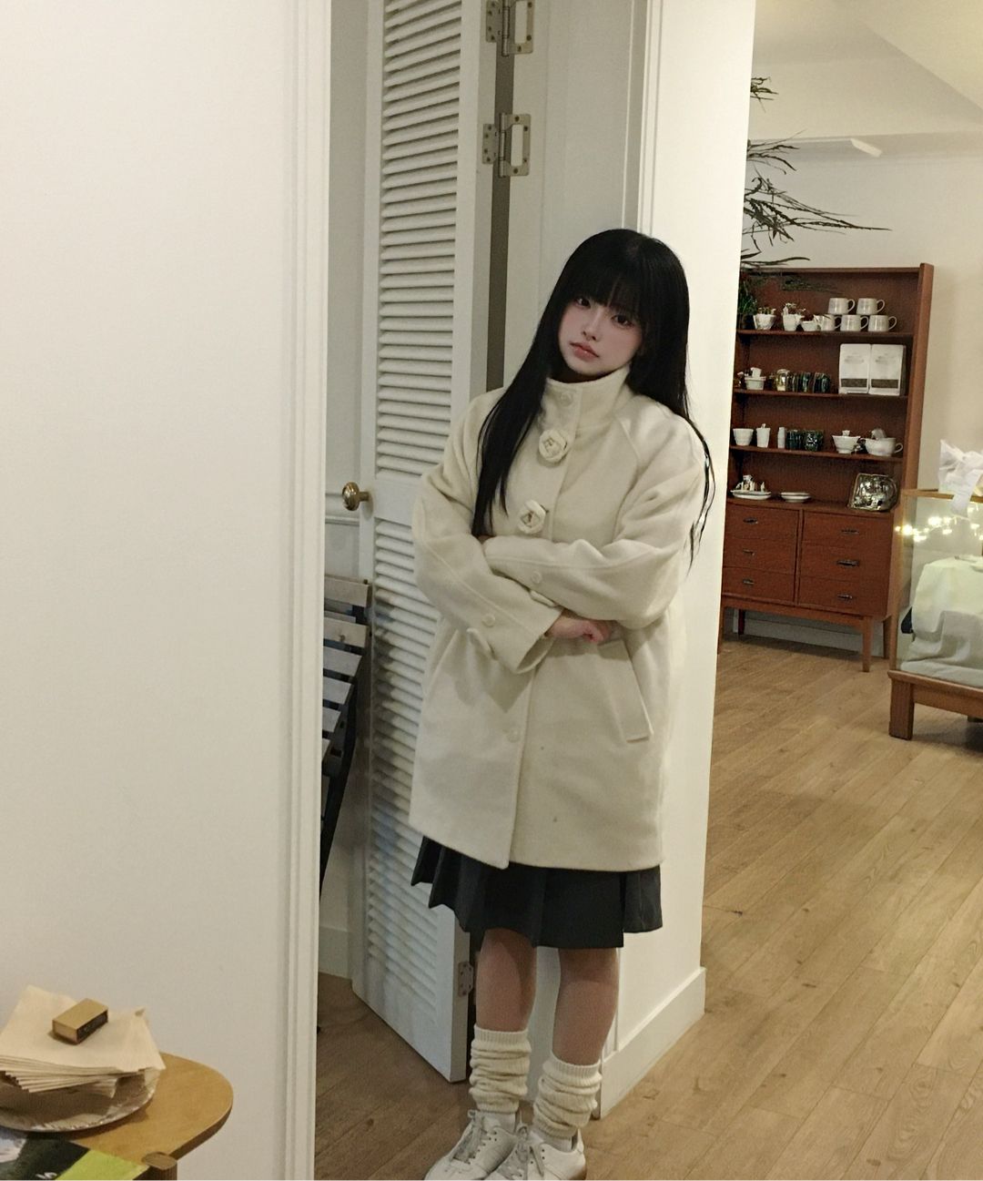 MUSINSA公式 | ILLIGO フレールハーフコート グレー