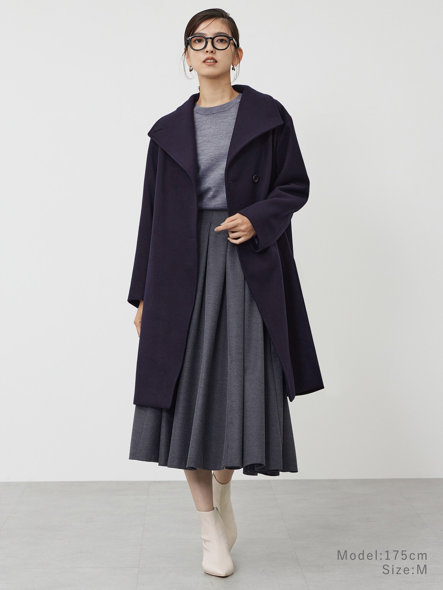 PLST(プラステ)公式 | ウールモッサ2WAYスタンドカラーコート