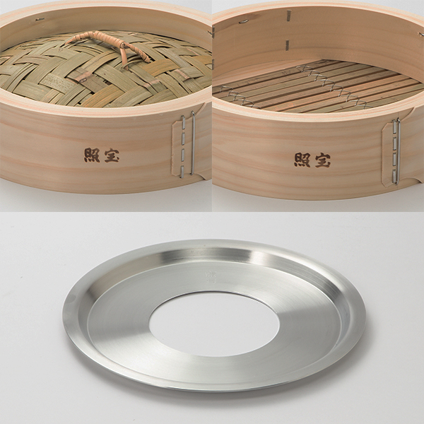 照宝 桧せいろ一段 蒸し板セット33cm | 中華街 照宝