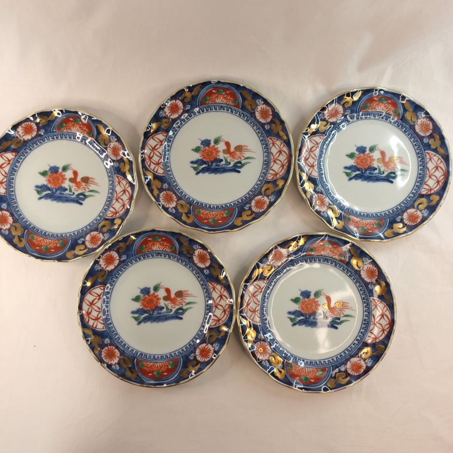 美濃焼 龍峯窯 花鳥金彩 銘々皿 5客 | WE21ジャパン