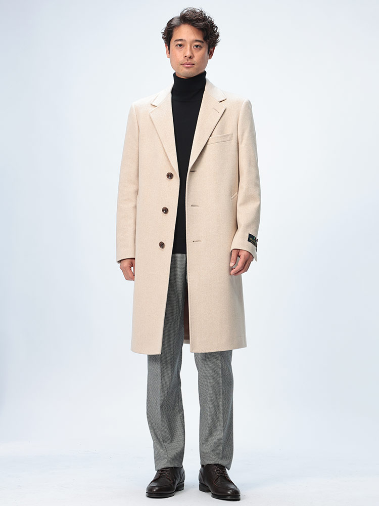 楽天市場】チェスターコート メンズ ビジネス 紳士 カシミヤ100