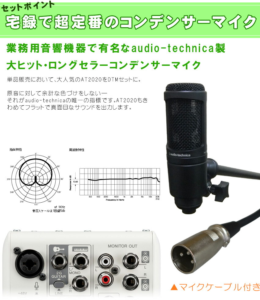 楽天市場】YAMAHA AG03MK2 WHITE + audio-technica AT2020 お辞儀し