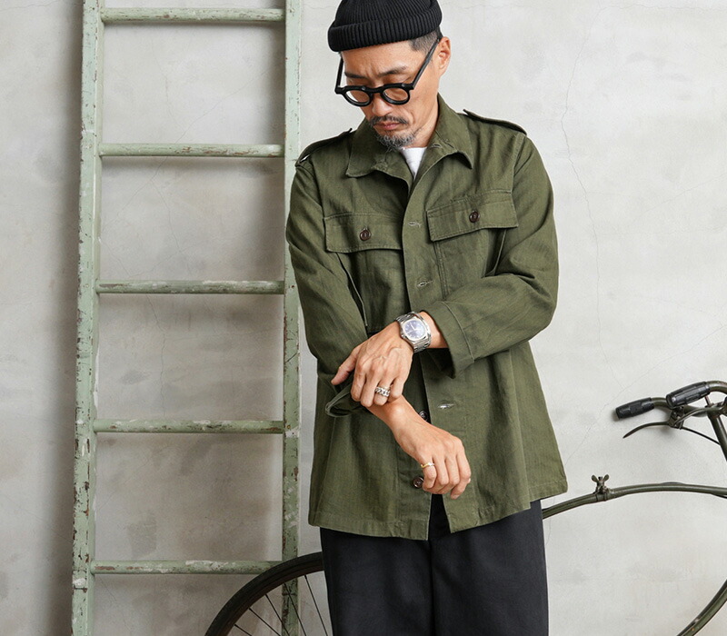 楽天市場】実物 USED オランダ軍 HBT（ヘリンボーンツイル）フィールド