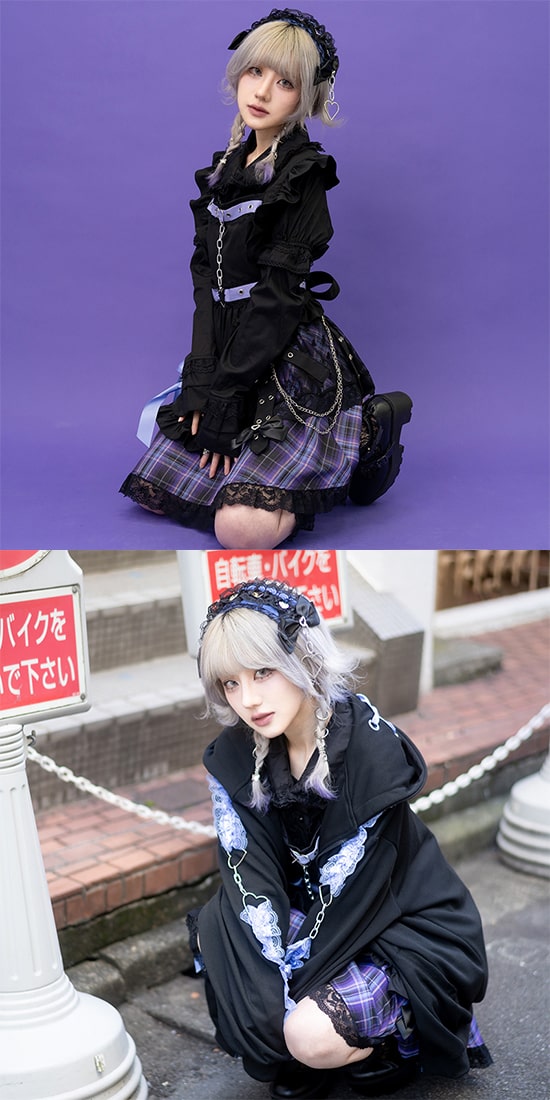 楽天市場】LOVE PUNK エプロン パープル 原宿系 原宿 ファッション