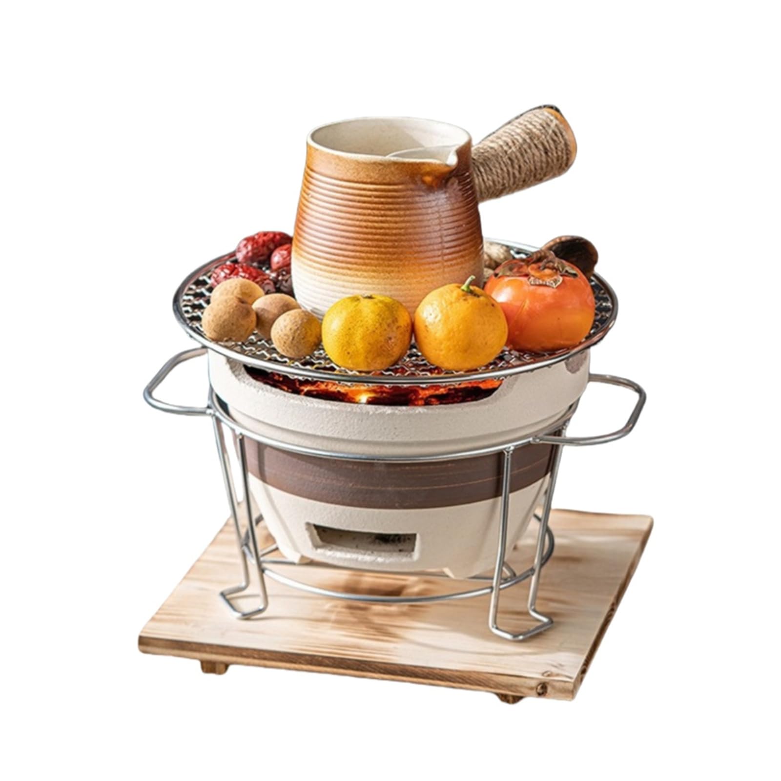 楽天市場】バーベキュー 七輪 炭火焼き バーベキュー 炭火焼 卓上七輪