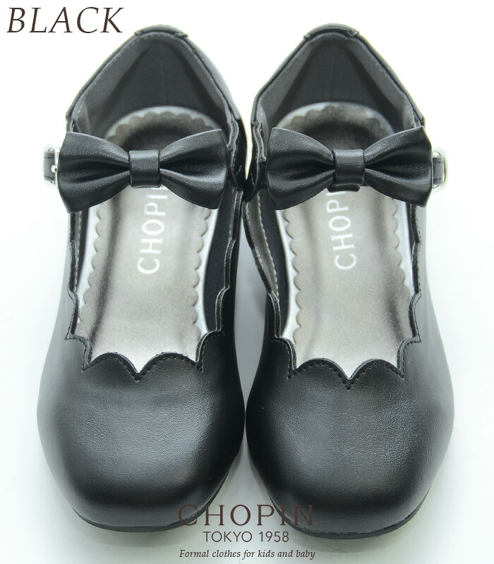 リボン付きスカラップシューズ 17 18 19 20 21cm (8090-0015