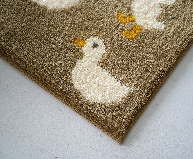 楽天市場】タフティング マット あひるマット 45×70cm cucan○ミルク