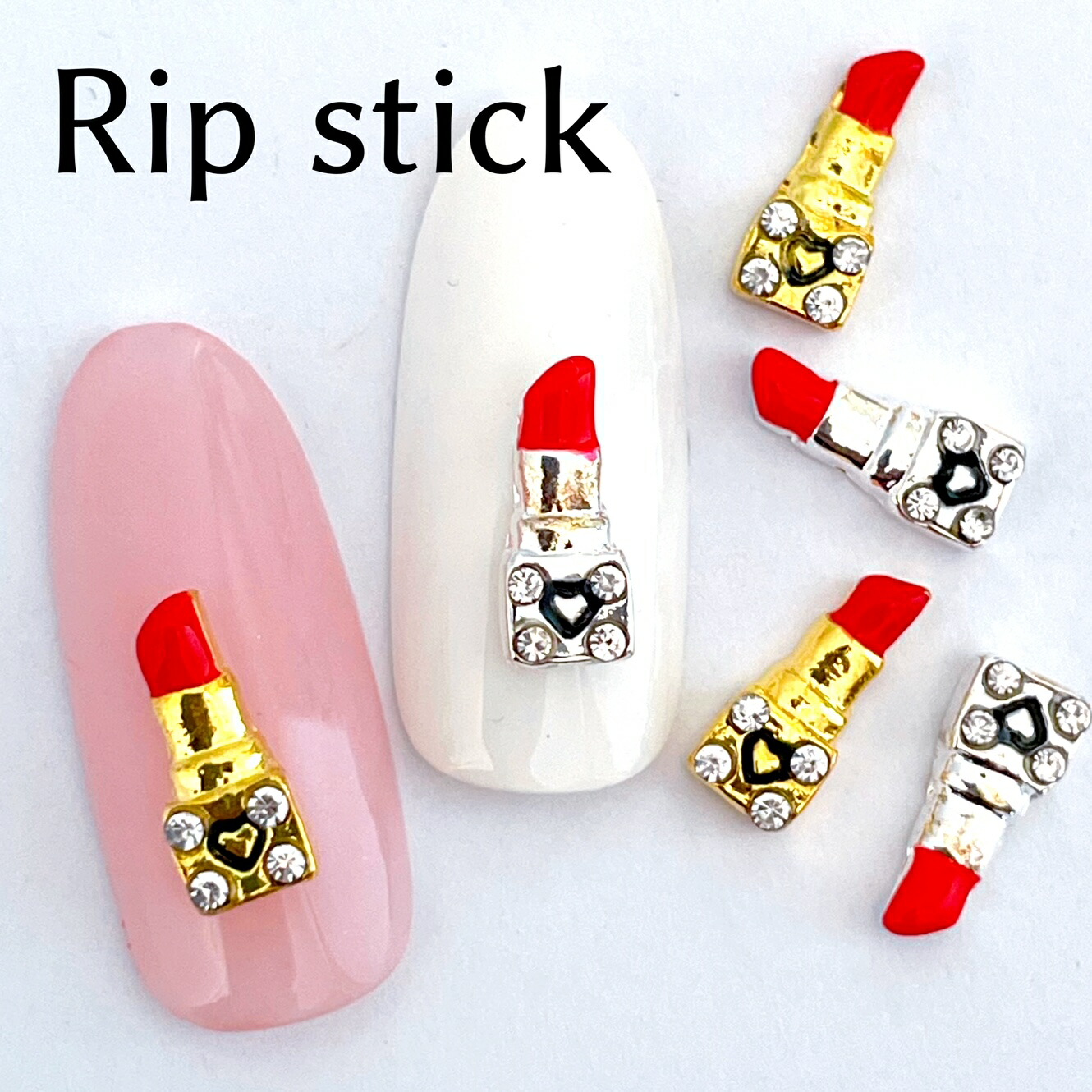 楽天市場】ネイルパーツ 2個 ぷっくり唇 3D キスマーク レッド