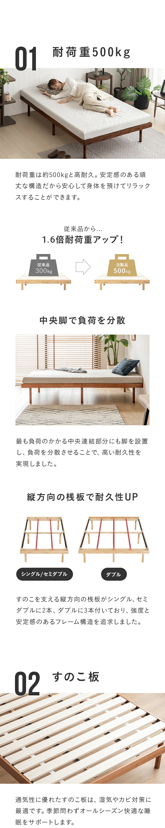 dショッピング |すのこ すのこベッド ダブル ベッドフレーム ダブル