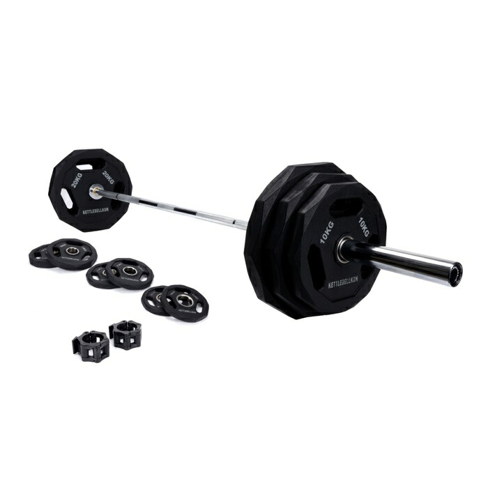 楽天市場】オリンピックバーベル 220cm シャフト プレートセット