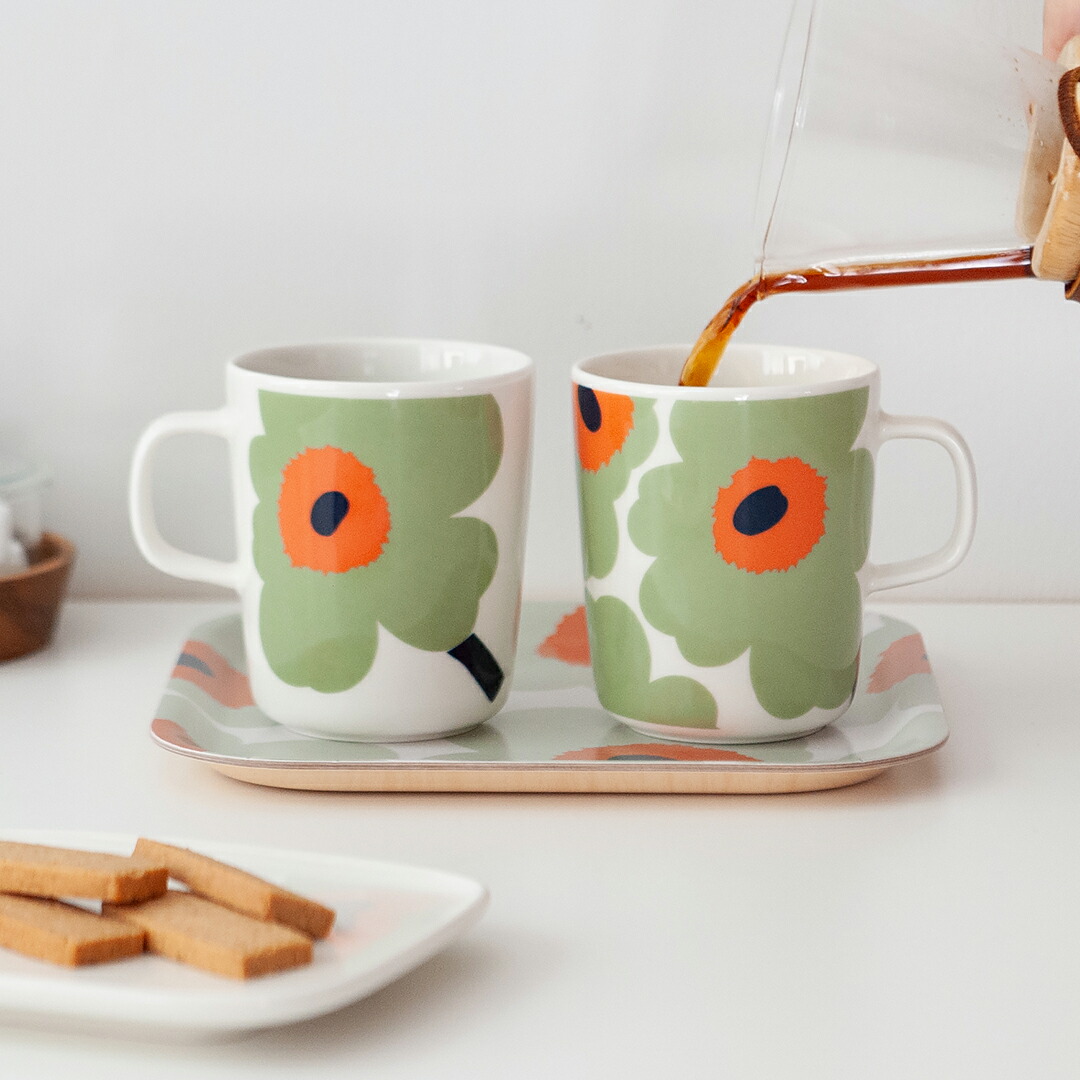 ウニッコ セージ×オレンジ（マリメッコ／marimekko） フリーデザイン