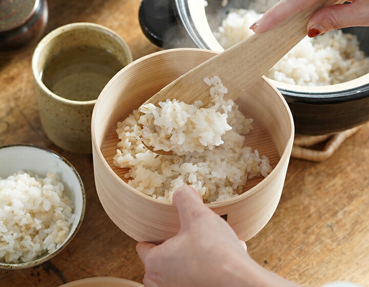 楽天市場】曲げわっぱ ミニおひつ（大） りょうび庵 おひつ お櫃 白木