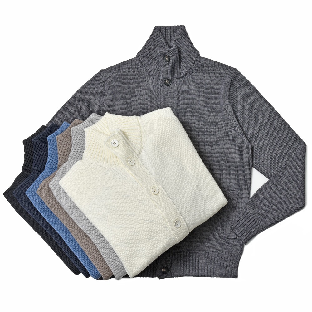 SALE】ZANONE（ザノーネ）5ゲージウールスタンドカラーニット