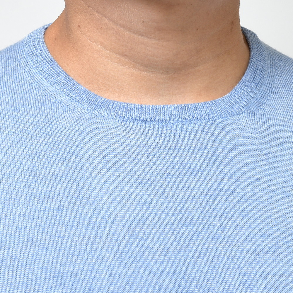 GRAN SASSO（グランサッソ）12ゲージウールソリッドクルーネックニット