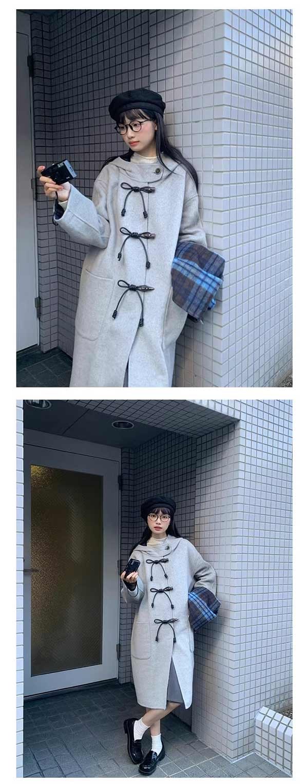 楽天市場】ダッフルコート レディース リバーシブル チェック柄 ロング