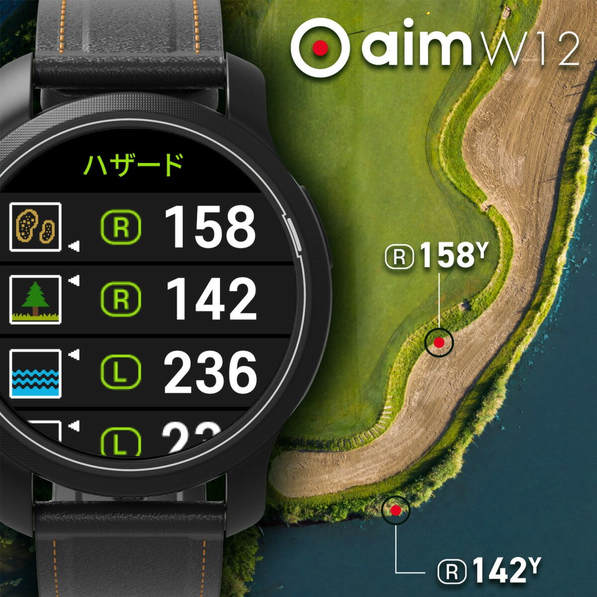 楽天市場】GOLFBUDDY ゴルフバディー aim W12 フルカラー ゴルフ 距離