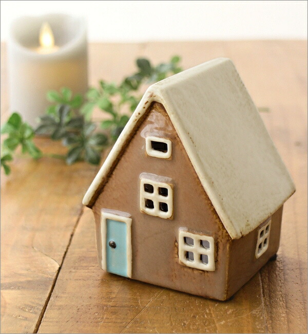 楽天市場】キャンドルホルダー 家 おうち ハウス 陶器 キャンドル