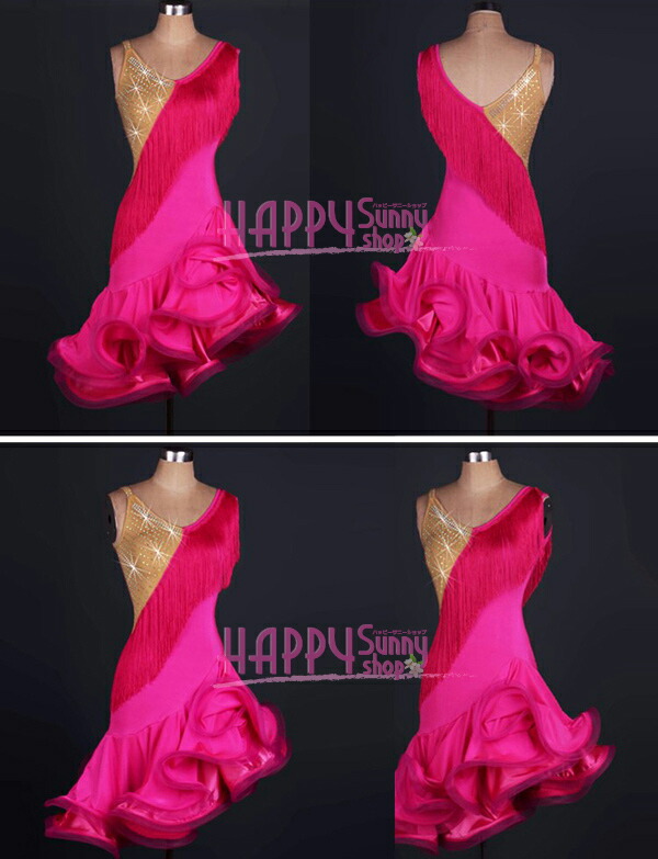 新品未使用 ZYM フリンジ ワンショルダー ラテンドレス ワンピース M