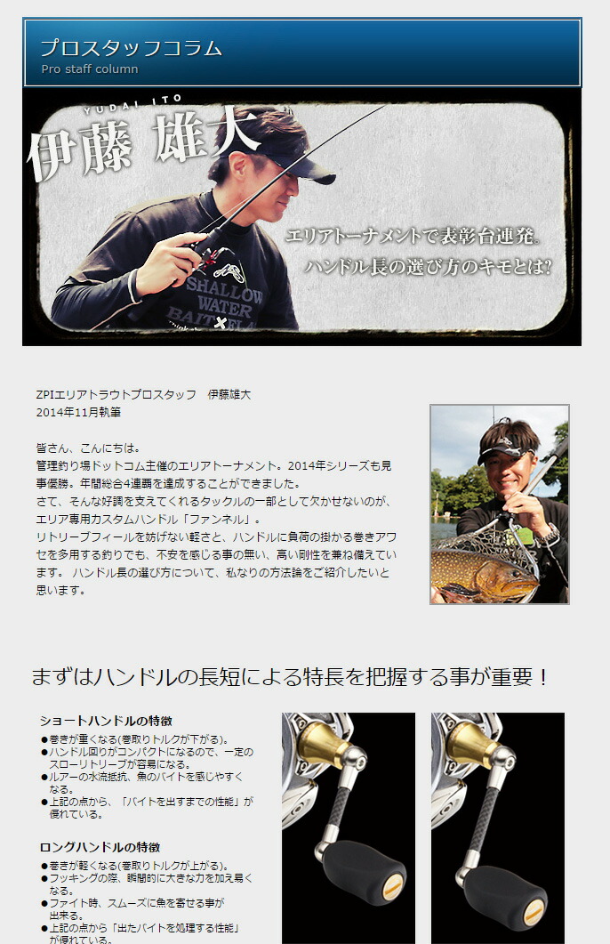 ZPI】 ファンネル カーボンハンドル (生産終了)