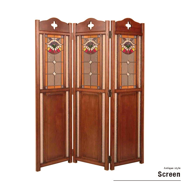 楽天市場】北欧風 パーテーション 3連 アンティーク風 ブラウン カフェ