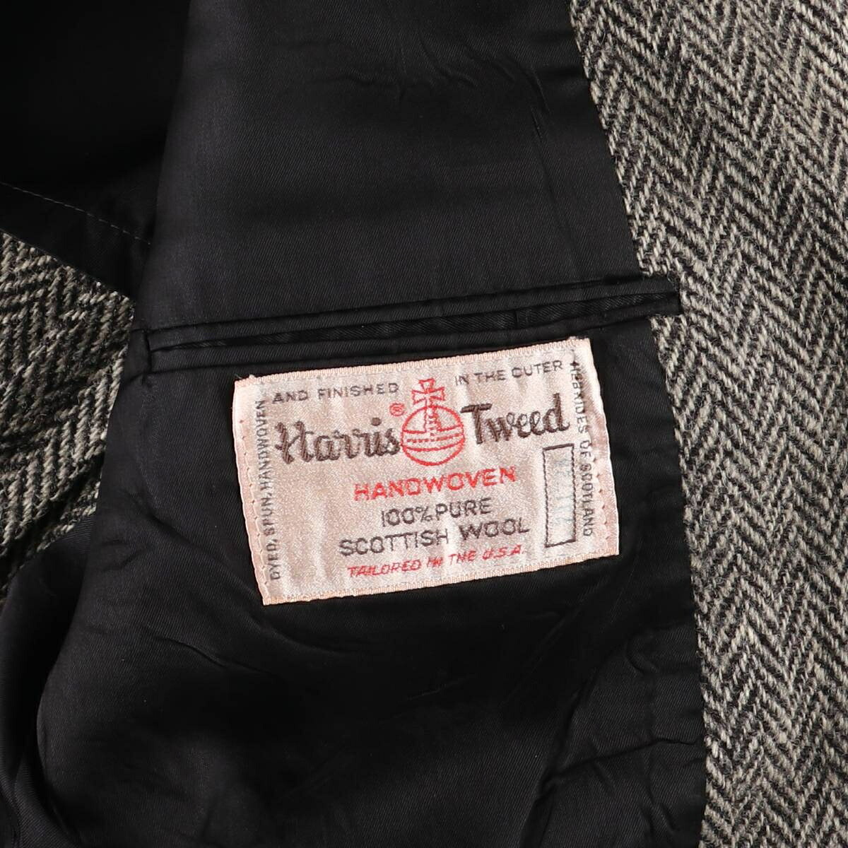 古着 80～90年代 ハリスツイード Harris Tweed ヘリンボーン ウール
