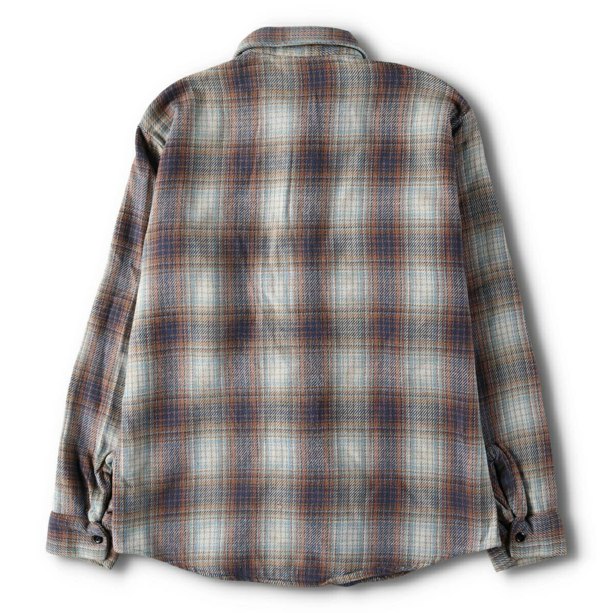 古着 70～80年代 シアーズ Sears オンブレチェック 長袖 フランネル
