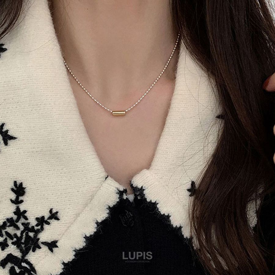 ワンポイントボールチェーンネックレス - ネックレスを激安で通販販売