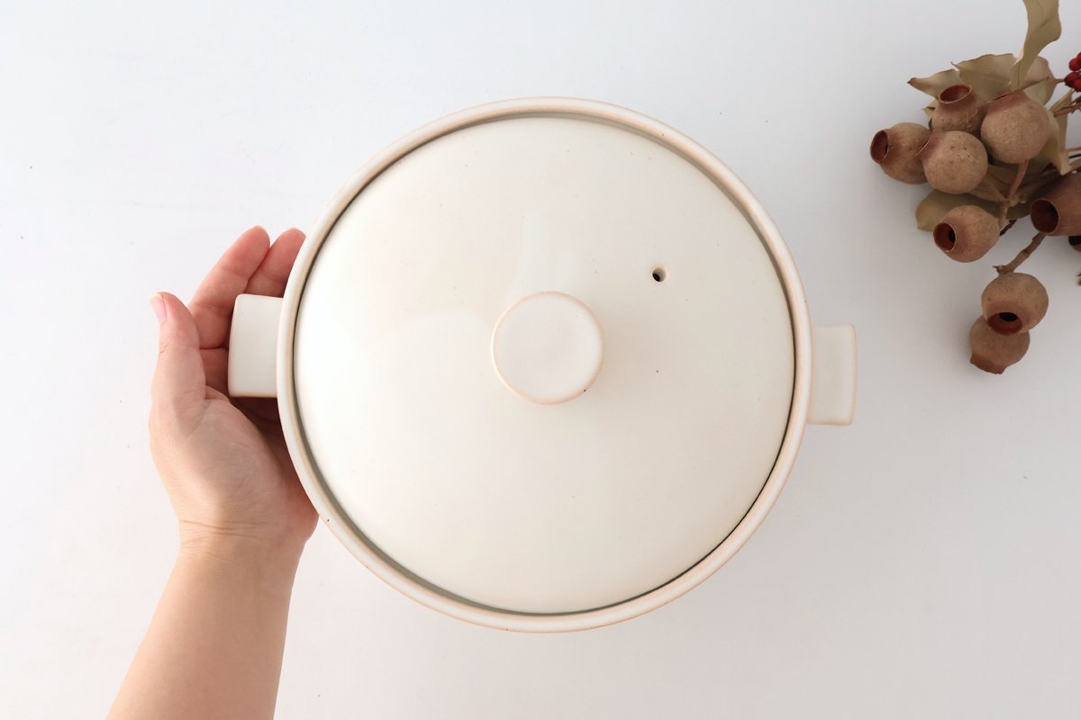 楽天市場】ポイント2倍 2/23まで｜平鍋 白 クラフト石川 耐熱陶器