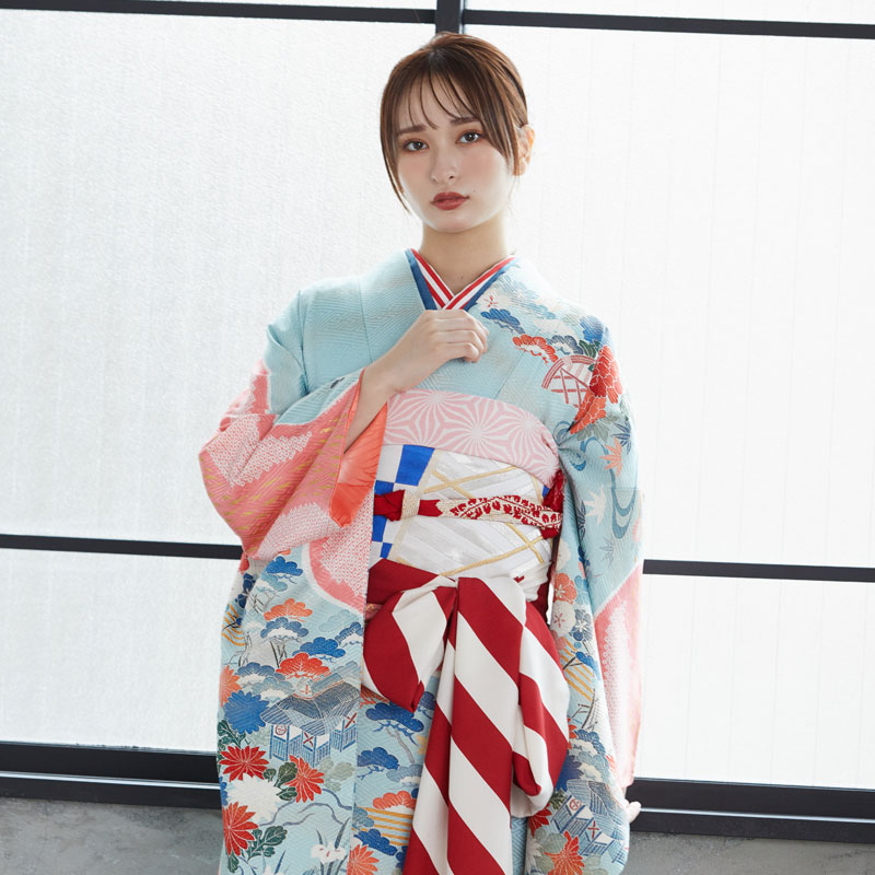 楽天市場】成人式早割クーポン10％オフ【振袖 レンタル】RS773 正絹