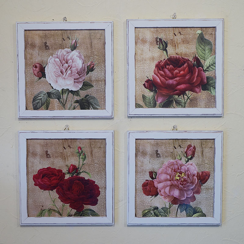楽天市場】絵画 インテリア 額入り イタリア製 薔薇 バラ ローズ 2輪