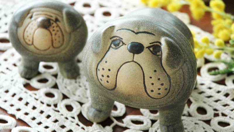 楽天市場】Lisa Larson リサラーソン Bulldog ブルドッグ グレー