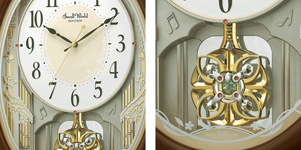 楽天市場】振り子時計 スモールワールドセレブレ 電波時計 30曲収録