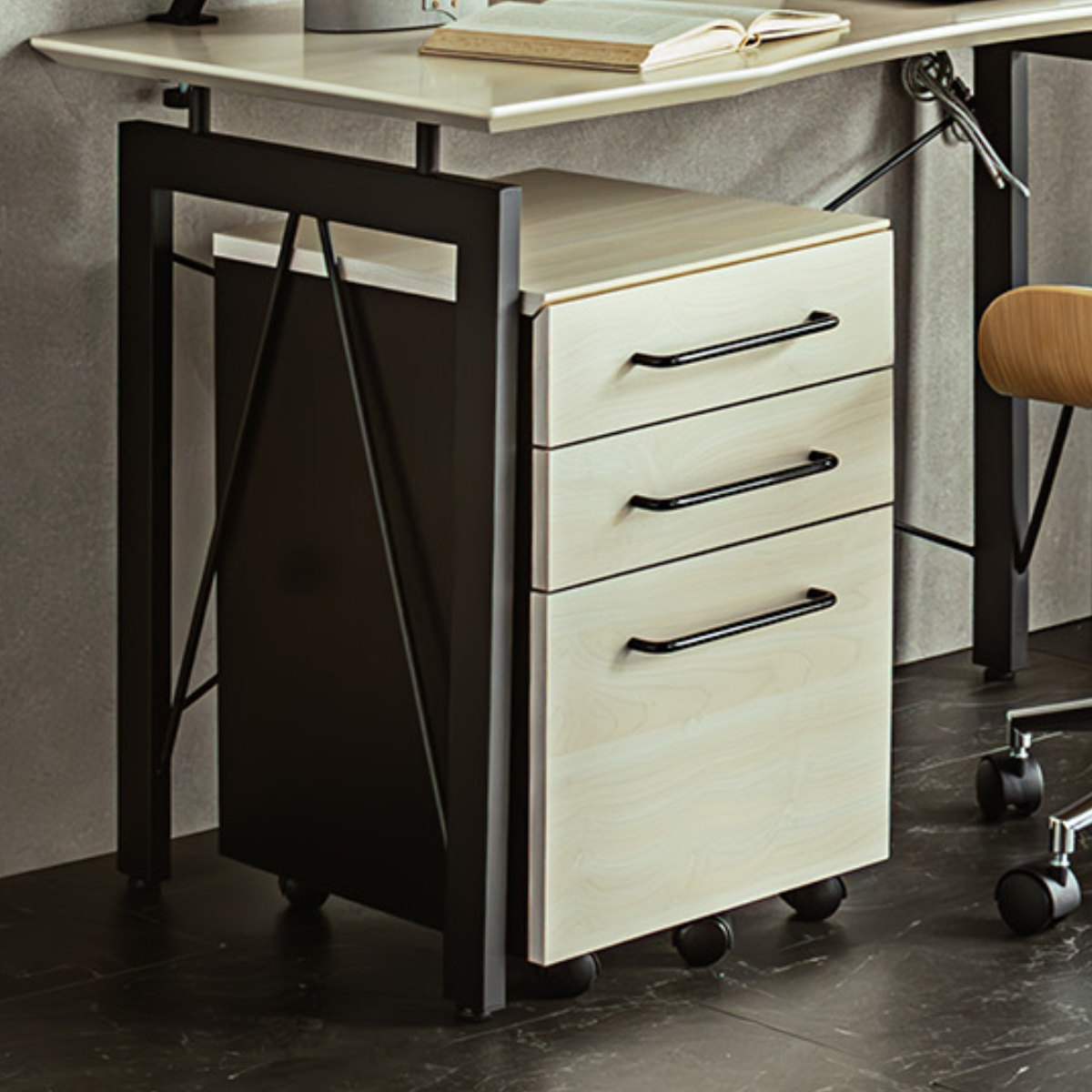 楽天市場】デスクワゴン 高さ56cm スリム デスク 収納 ワゴン