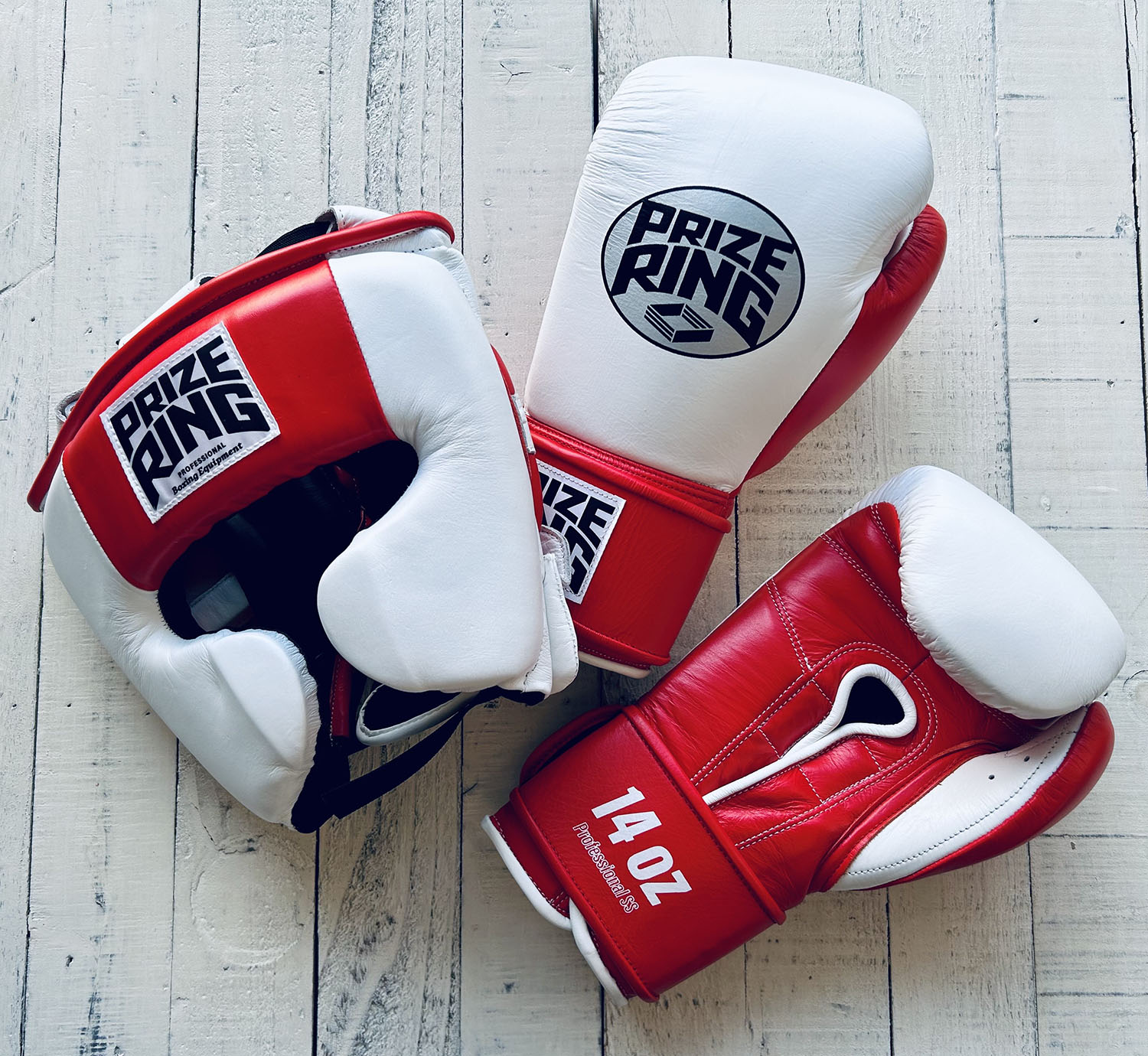 楽天市場】PRIZE RING “Professional SS” ボクシンググローブ 白/赤