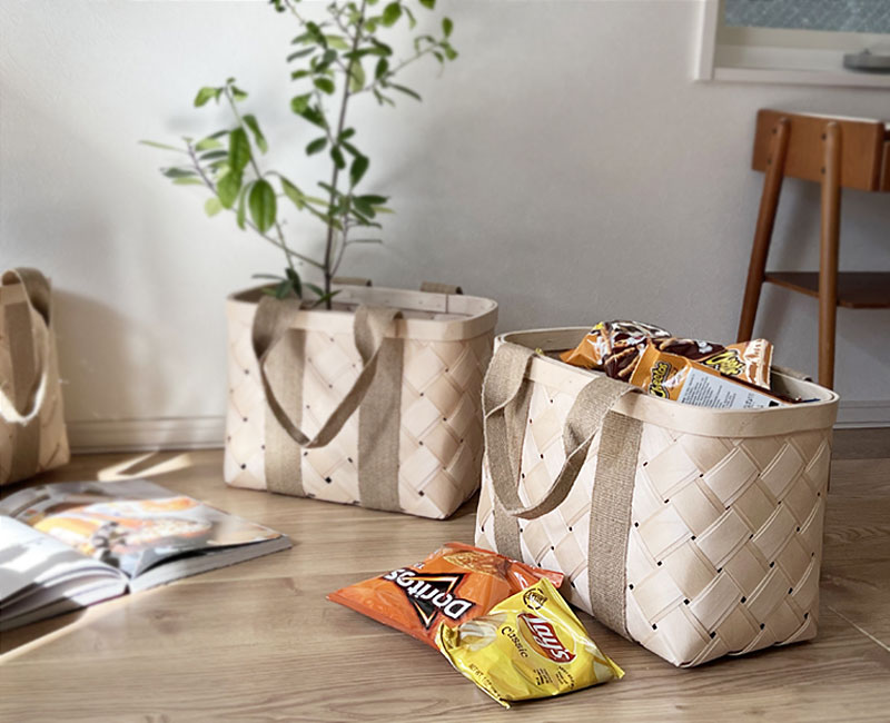 楽天市場】CINQ 白樺のかごバッグ L ( サンク 白樺 かごバッグ カゴ