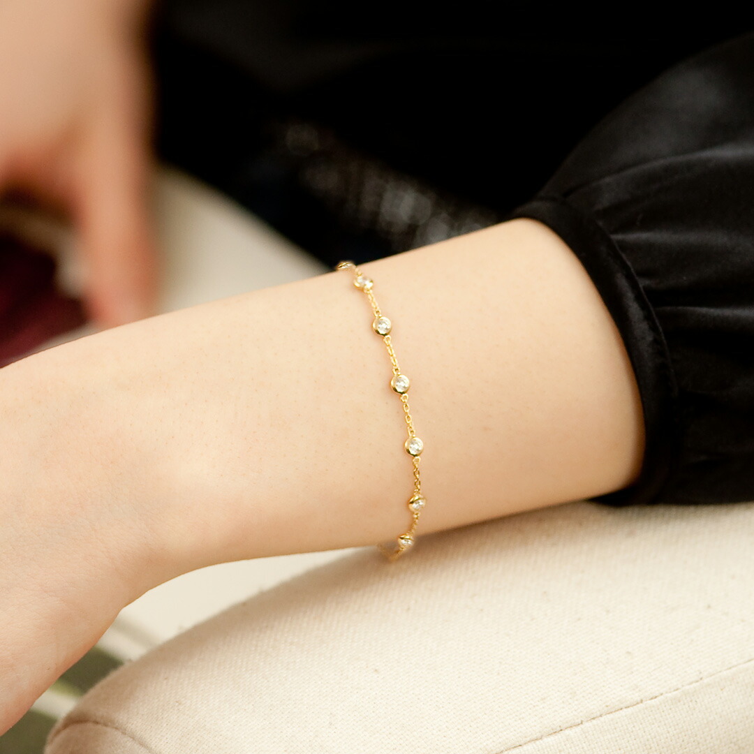 K18 ダイヤモンドブレスレット | Petit Bezel - ジュエリーサロン