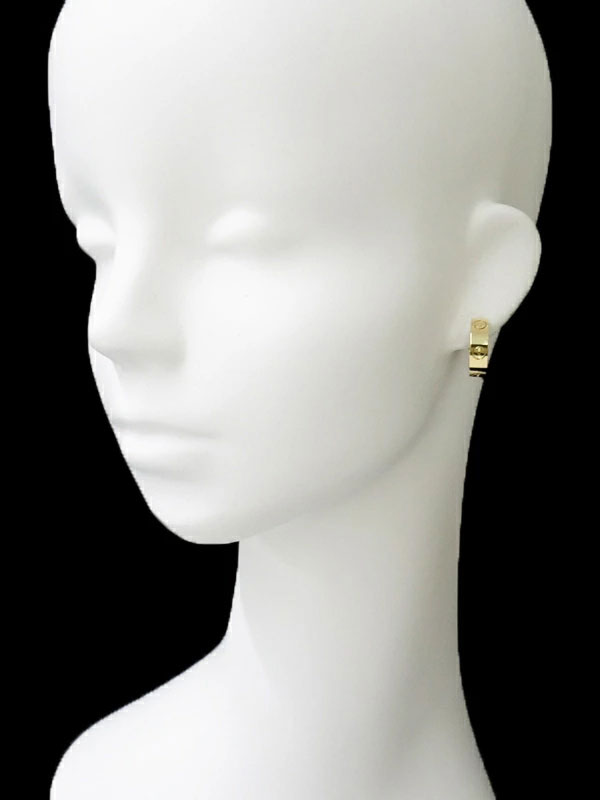 Cartier】カルティエ『K18YG LOVE ラブ フープ ピアス クラシック
