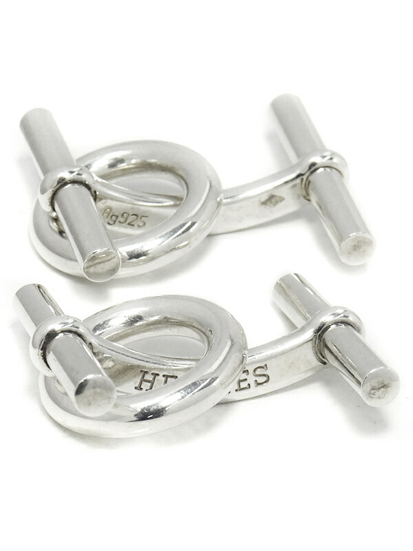 HERMES】エルメス『SILVER シェーヌダンクル カフリンクス』カフス