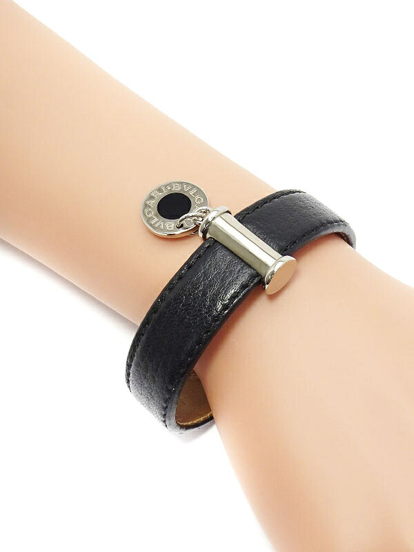 BVLGARI】ブルガリ『ブルガリブルガリ レザー バングル』ブレスレット