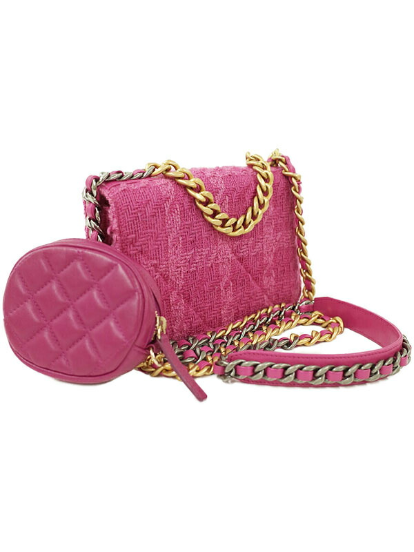 CHANEL】シャネル『シャネル19 ポーチ付 チェーンウォレット』AP0985