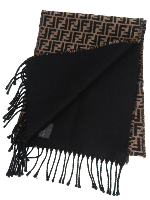 FENDI】フェンディ『FFロゴ ズッカ柄 ウールマフラー』FXS366 A4Z4