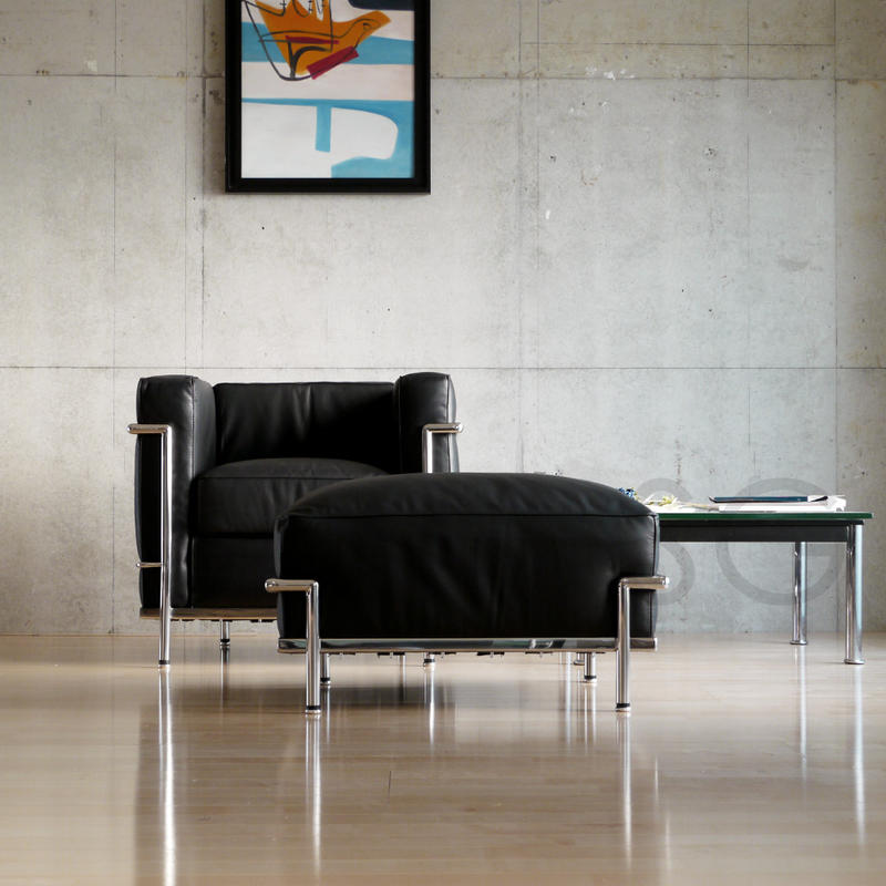 (つ53)ル・コルビュジエ LC2 / LC3 オットマンスツール リプロダクト lc200-01ot-2.jpg