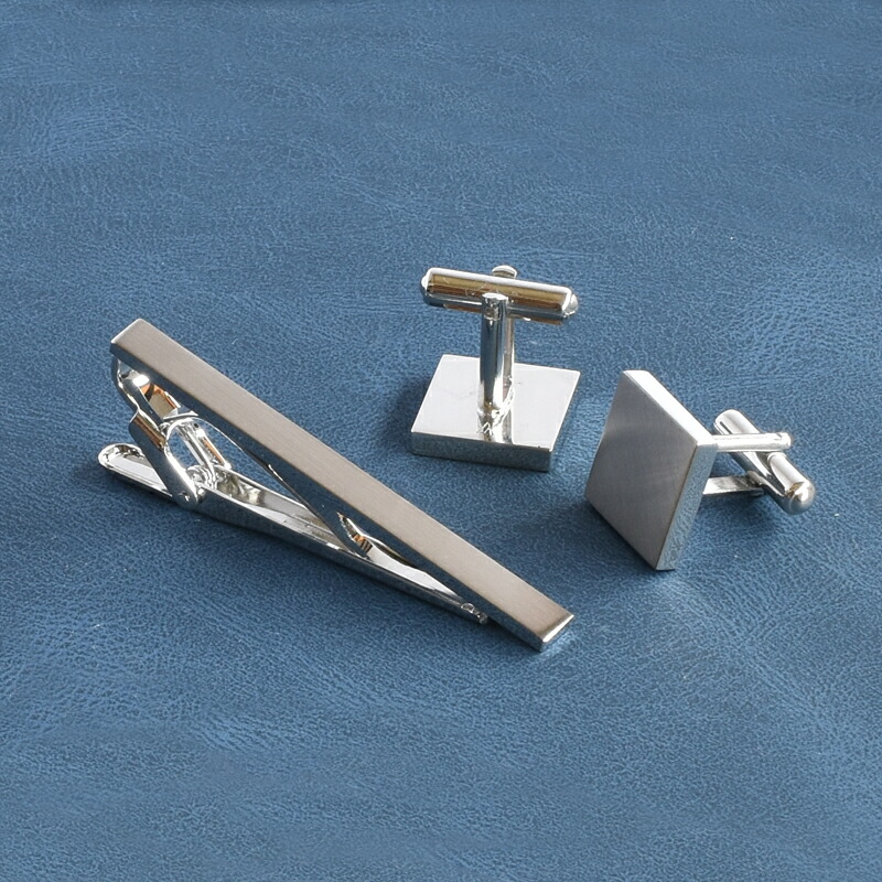 楽天市場】ネクタイピン カフス セット メンズ シンプル 名入れ