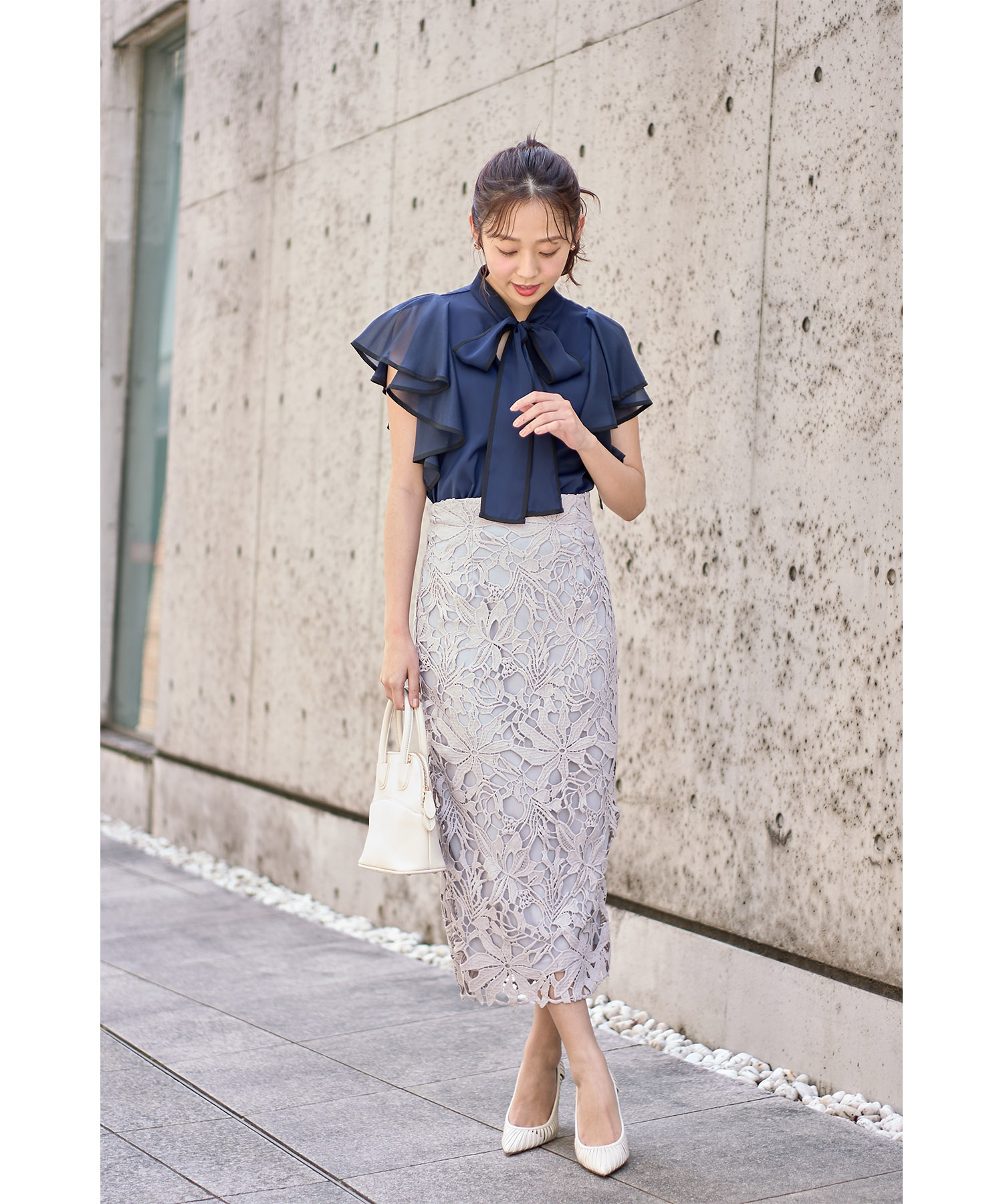 CHANEL タイトスカート クローバーレース CHANEL タイトスカート