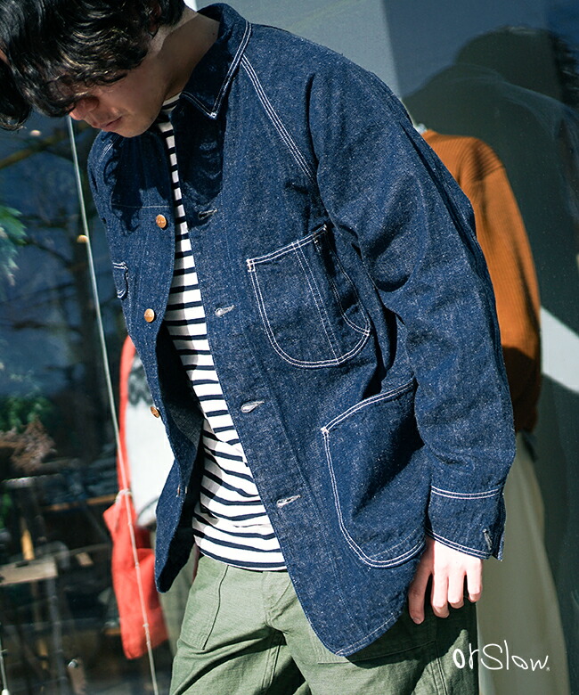 03-6140-81] orSlow(オアスロウ)DENIM COVER ALL (50's デニム