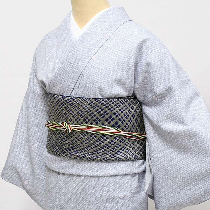 兵児帯 西陣織 上質な大人の兵児帯 格子柄 全通 着物にも浴衣にも