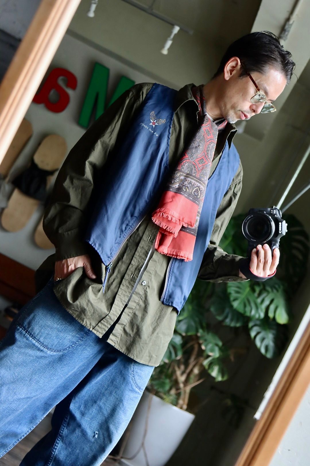 アプレッセ22AW Over Dyeing Military Shirt